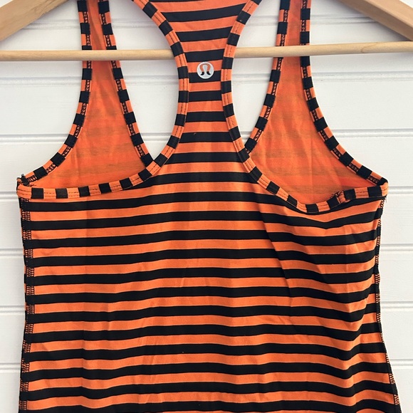 LULULEMON womens size 4 stripped racer back tank top - Picture 6 of 7